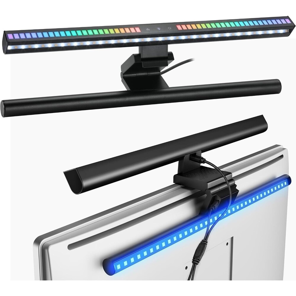 ARES WING Monitor Light Bar with Music Sync, 2-Bar 3-Source RGB Lightbar